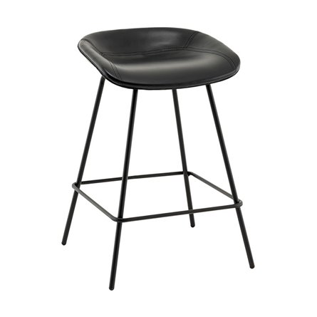 Стул полубарный Фуриоса экокожа чёрный