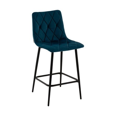 Стул полубарный Одди Diamond велюр синий