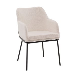 Стул с подлокотниками Кози new ткань букле молочный