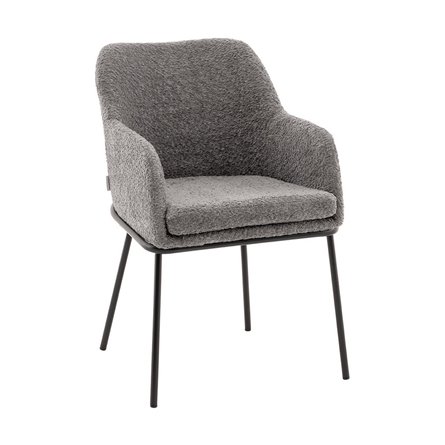 Стул с подлокотниками Кози new ткань букле тёмно-серый