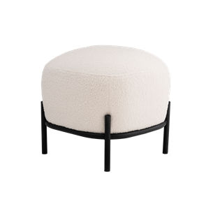 Пуф Стоун букле Fluffy молочный