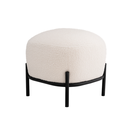 Пуф Стоун букле Fluffy молочный