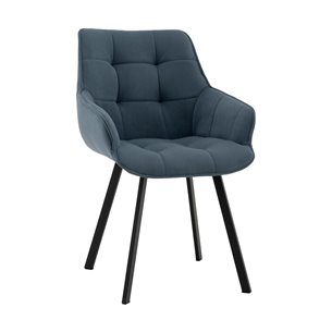 Стул Амальри велюр серо-синий