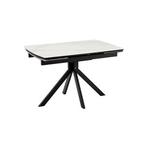 Стол Галац 120*80 см столешница стекло белое