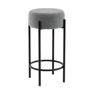 Стул барный Беккет букле светло-серый