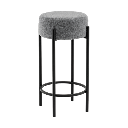 Стул барный Беккет букле светло-серый