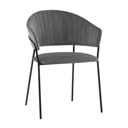 Стул Бруно NEW велюр серый