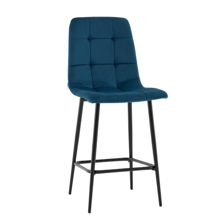 Стул полубарный Одди велюр синий