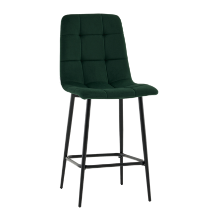 Стул полубарный Одди велюр темно-зеленый