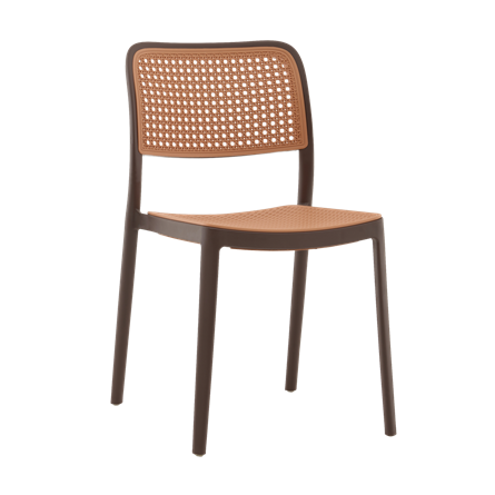 Стул Yona пластиковый коричневый