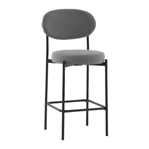 Стул Полубарный Бриф DD велюр серый