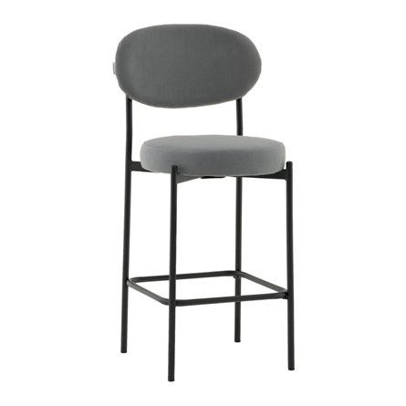 Стул Полубарный Бриф DD велюр серый