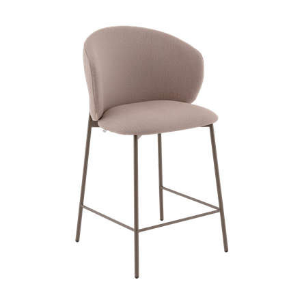 Стул полубарный Блейз велюр бежевый