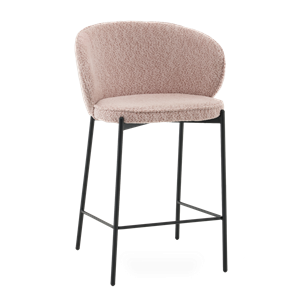 Стул полубарный Тисдейл букле розово-персиковый