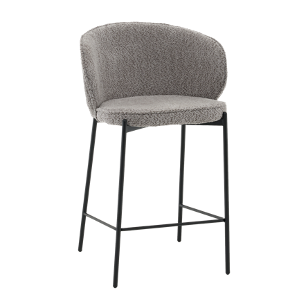 Стул полубарный Тисдейл букле серый