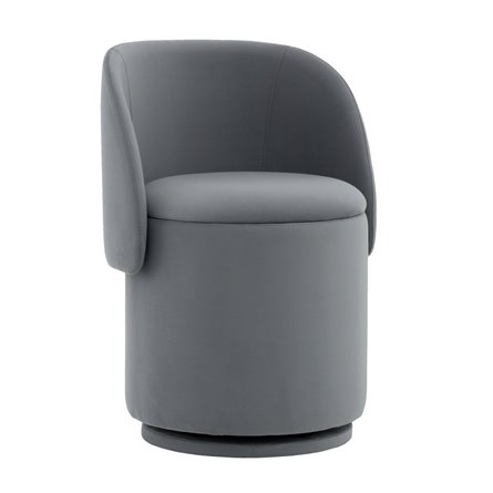 Пуф-трансформер Таунсвилл вращающийся с ящиком велюр серый