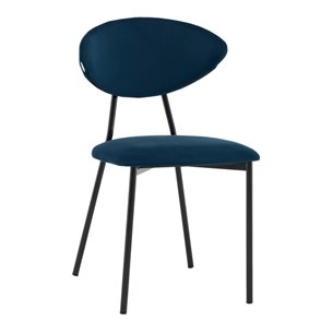 Стул обеденный Квинси велюр синий