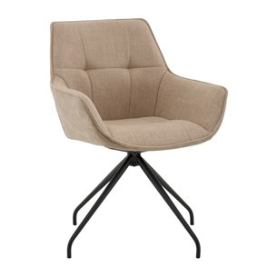 Кресло вращающееся Кимберли рогожка/замша бежевый