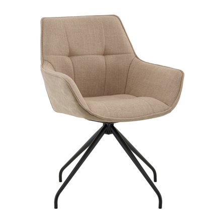 Кресло вращающееся Кимберли рогожка/замша бежевый