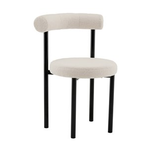 Стул обеденный Флорео букле молочный