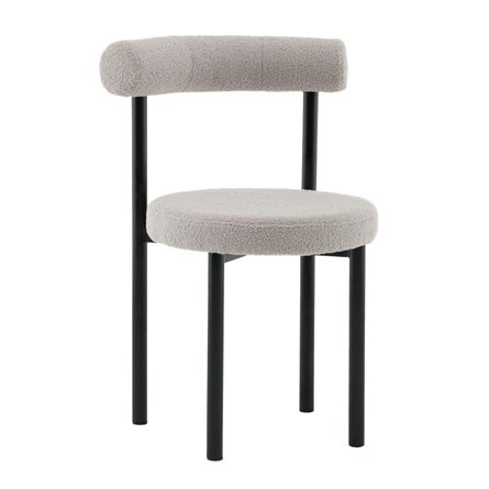 Стул обеденный Флорео букле светло-серый