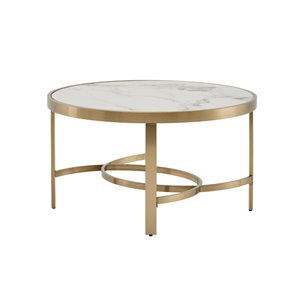 Журнальный столик Адриана 80*80 см светлая керамика