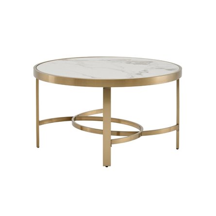 Журнальный столик Адриана 80*80 см светлая керамика