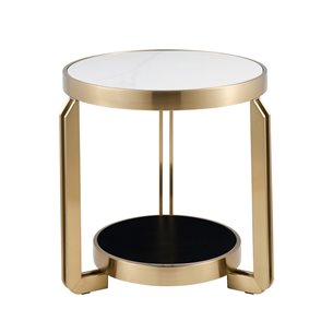 Журнальный столик Калисто 55*55 см светлая и темная керамика