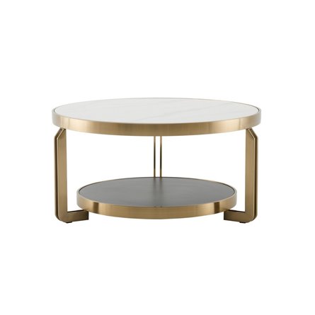 Журнальный столик Калисто 90*90 см светлая и темная керамика