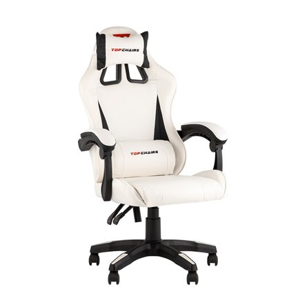 Кресло спортивное TopChairs Phantom бело-черный