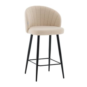 Стул полубарный Ханнингем букле бежевый