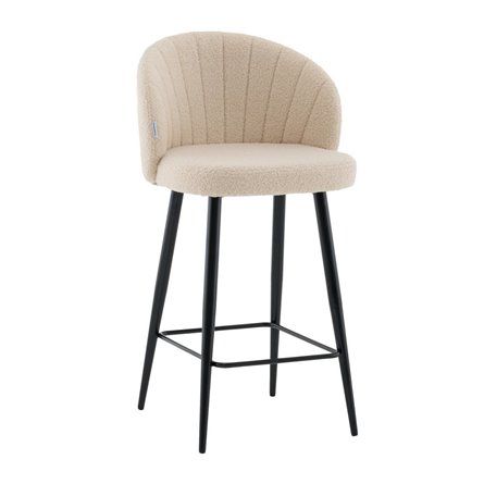 Стул полубарный Ханнингем букле бежевый