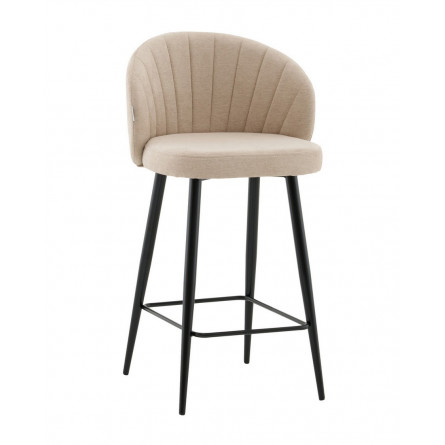 Стул полубарный Ханнингем велюр бежевый