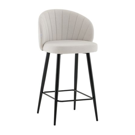 Стул полубарный Ханнингем велюр жемчужный