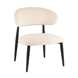 Кресло лаунж Ayla молочный