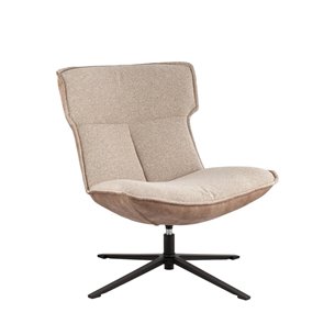 Кресло лаунж Sway бежевый с коричневым