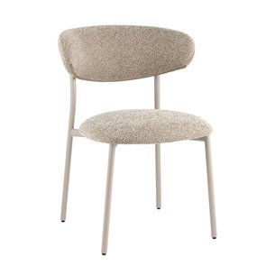 Стул обеденный Ayla бежево-зеленый кремовые ножки