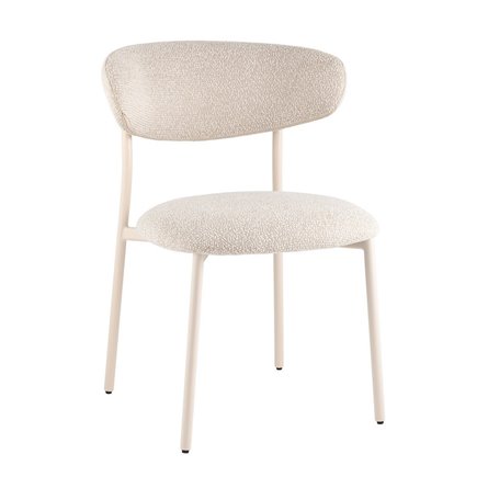 Стул обеденный Ayla серый белые ножки