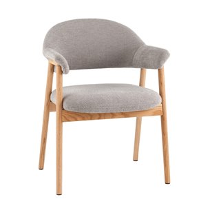 Стул обеденный Tavu с деревянными ножками серый