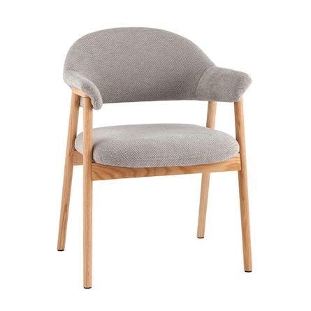 Стул обеденный Tavu с деревянными ножками серый