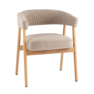 Стул обеденный Zubo с деревянными ножками бежевый