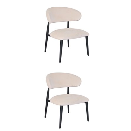 Кресло лаунж Ayla молочный 2 шт.