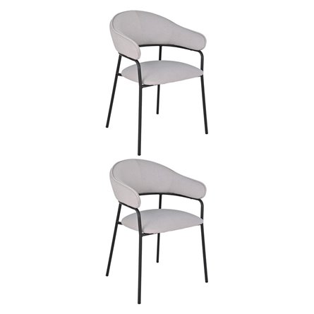 Стул обеденный Leya светло-серый 2 шт.