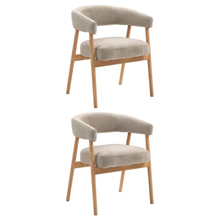 Стул обеденный Zubo с деревянными ножками бежевый 2 шт.