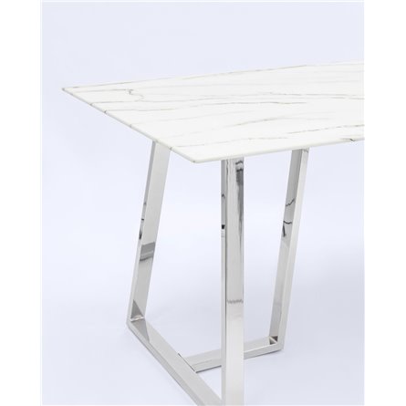 Стол обеденный Даллас 160*90 белый стеклянный Stool Group