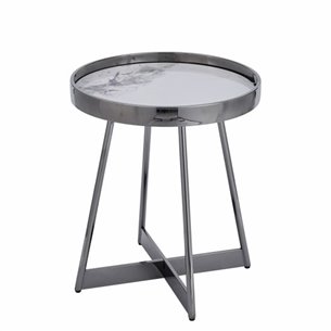 Журнальный столик Гера 50*50 см белая керамика Stool Group