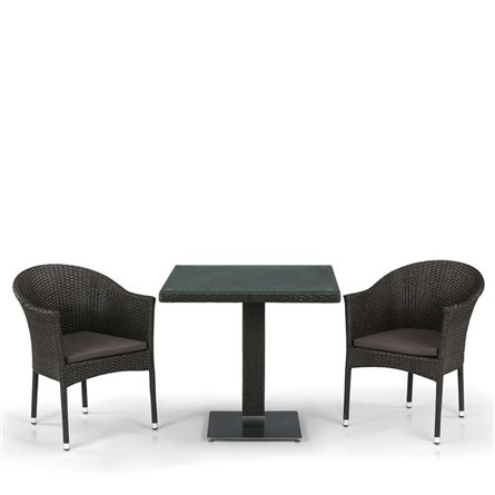Комплект плетеной мебели T605SWT/Y350B-W53 Brown