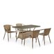 Комплект мебели из иск. ротанга T198D/Y137B-W56 Light Brown (4+1)