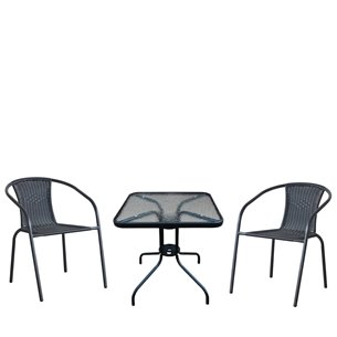 Комплект мебели Асоль LRC03/LRT03-60x60 Black (2+1)