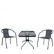 Комплект мебели Асоль LRC03/LRT03-60x60 Black (2+1)
